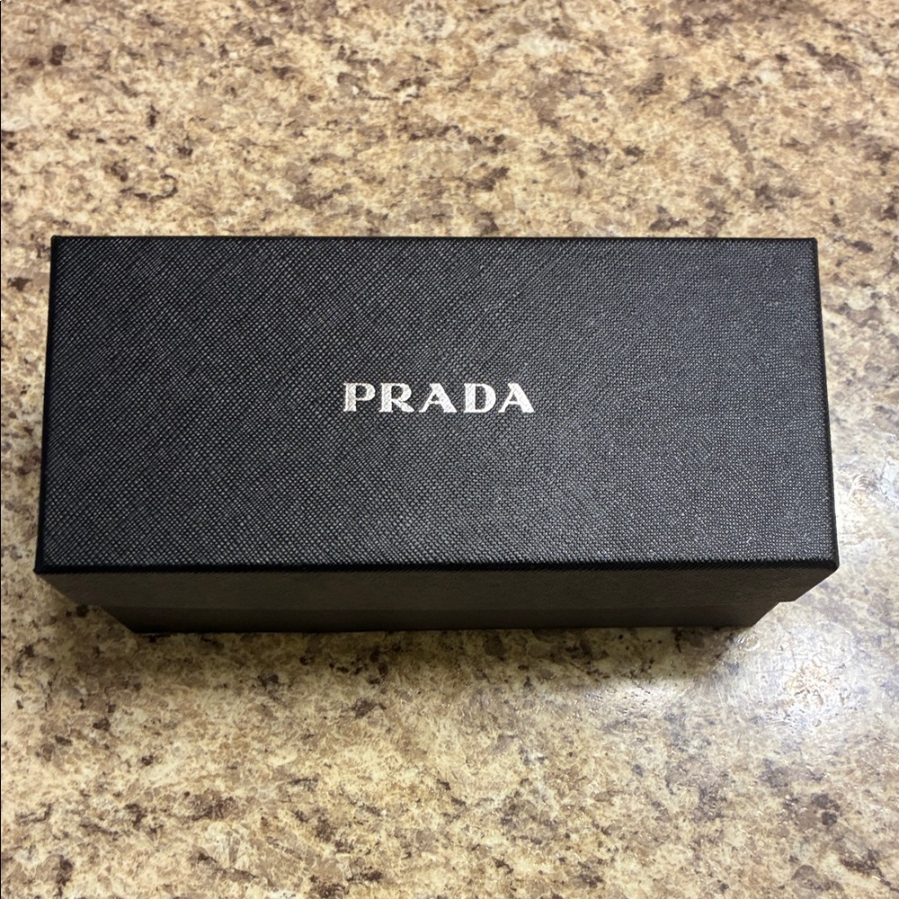 Prada Black Men's Glasses Box with White Logo